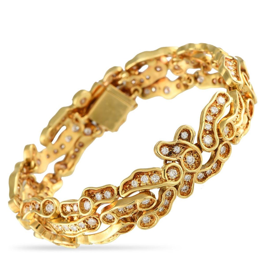 18K YELLOW GOLD 7.15CT DIAMOND BRACELET (1 of 3)