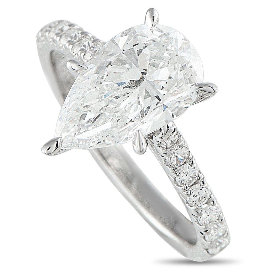 14K WHITE GOLD 2.94CT LAB-GROWN DIAMOND RING (1 of 5)