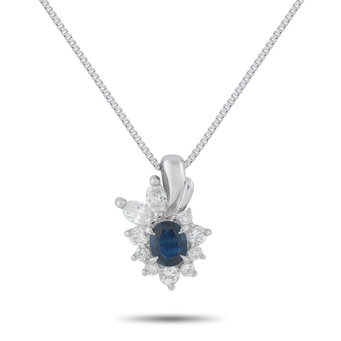 PLATINUM 0.37CT DIAMOND AND ALEXANDRITE PENDANT NECKLACE: Add a touch of timeless elegance to any ensemble with this enchanting luxury necklace. Set in platinum, a 0.47 carat alexandrite makes a statement at the center of the pendant. Diamond accents totalin