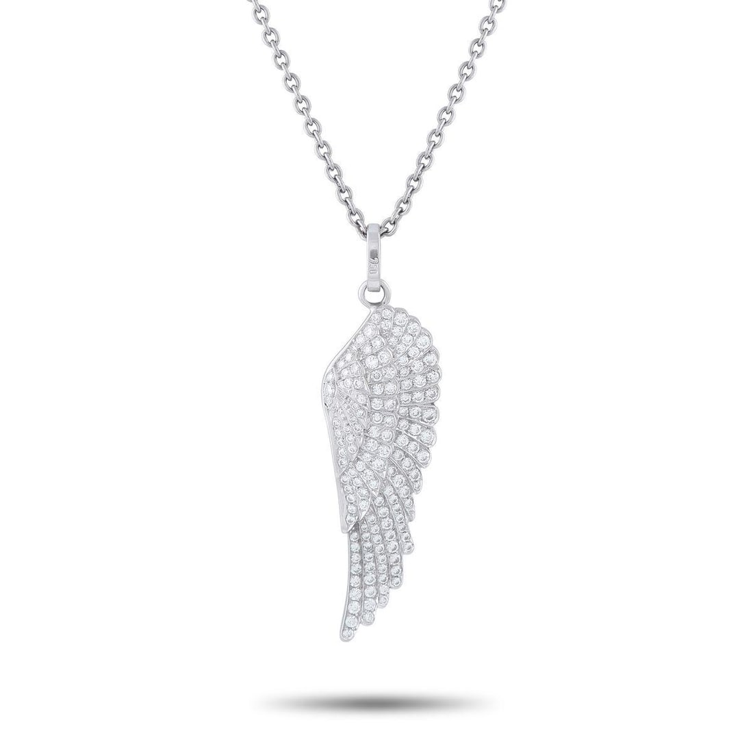 GARRARD WINGS 18K WHITE GOLD 1.35CT DIAMOND PENDANT NECKLACE (1 of 5)