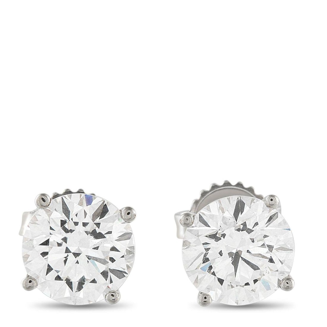 14K WHITE GOLD 4.0CT LAB-GROWN DIAMOND STUD EARRINGS (1 of 5)