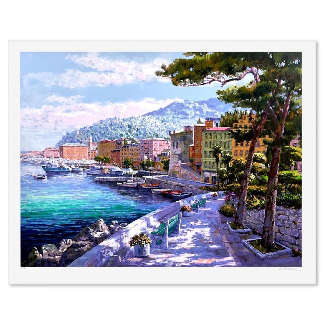 Sam Park, "Santa Margarita" Limited Edition Printer's Proof Serigraph, Numbered 2/4 and Hand Signed: "Santa Margarita" is a limited edition printer's proof serigraph on paper by Sam Park, numbered 2/4 and hand signed by the artist. Includes Letter of Authenticity. Measures approx. 39" x 49" (border),