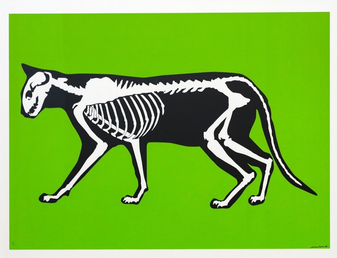 Hijack- Silkscreen "Skeleton Cat" - 2