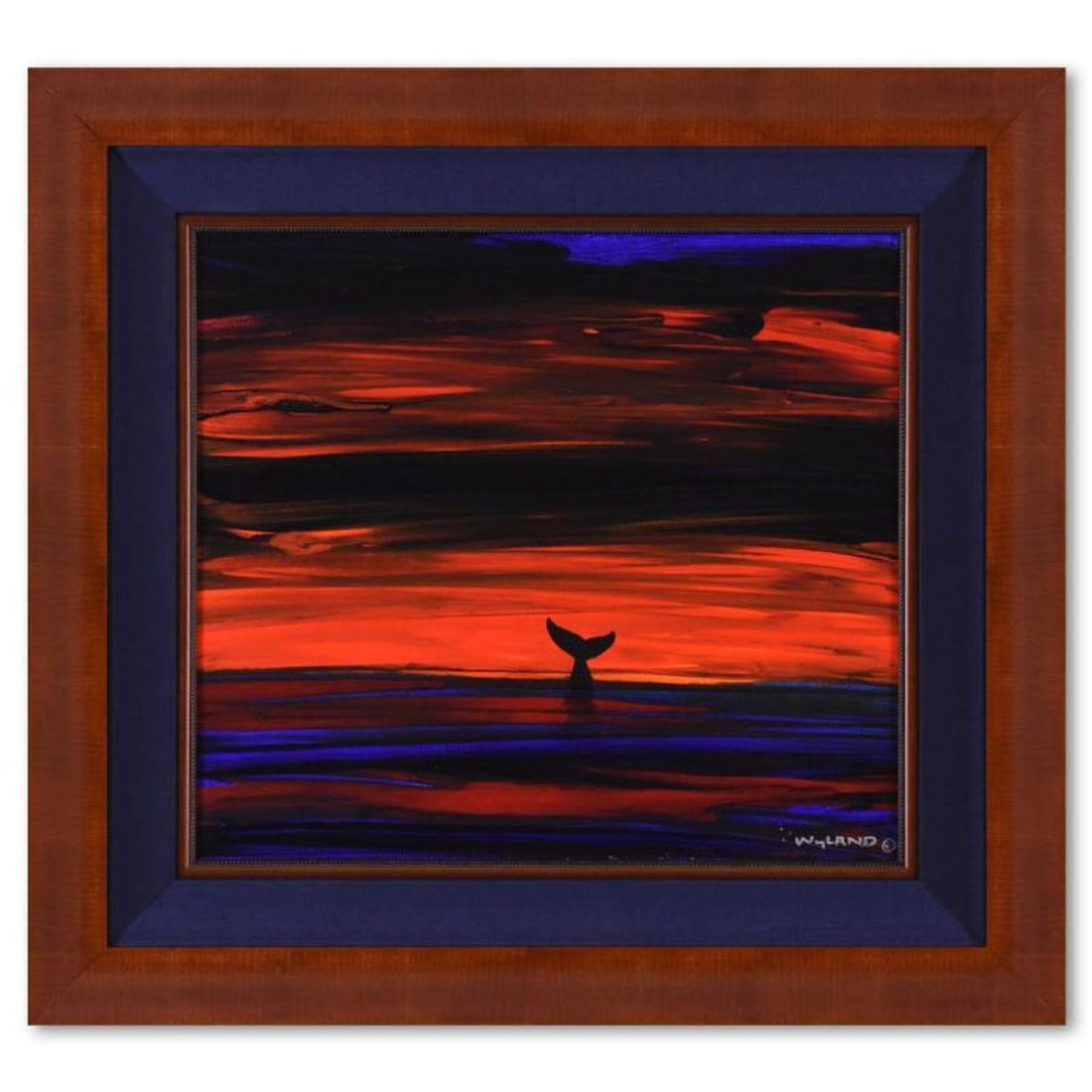 Wyland- Original Painting on Canvas "Whale Tail": Artist: Wyland. Medium: Original Painting on Canvas. Title: Whale Tail. Size: 16.5" x 18.5". Measures approx. 24.5" x 26.5" (framed). Signature: Hand signed. Certificate of Authenticity: Is included.