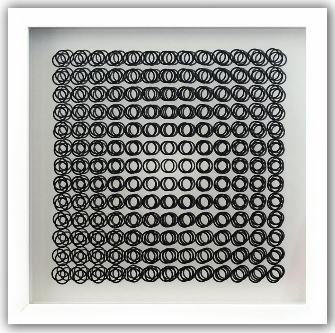 Victor Vasarely- 3D Wall Sculpture/object "Cinetiques": Artist: Victor Vasarely. Medium: 3D Wall Sculpture/object. Title: Cinetiques. Size: 10" x 10". Measures approx. 12" x 12" (framed). Additional: Custom Framed. 2 layers- Top layer printed on clear Luci