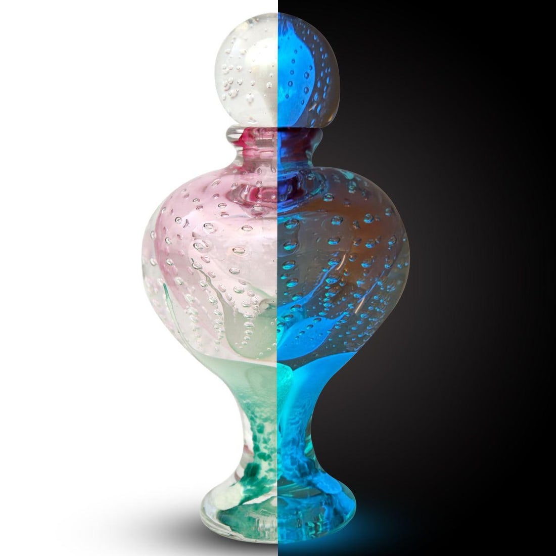 Jean-Claude Novaro- Glows in the Dark Handmade Glass: Artist: Jean-Claude Novaro. Medium: Glows in the Dark Handmade Glass. Size: 11" x 5". Signature: Signed and Dated. Reference#: 74453.