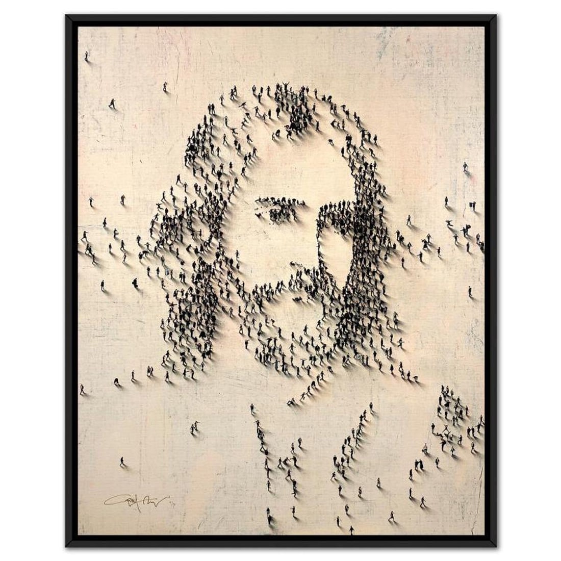 Craig Alan, "Populus: Jesus" Framed Limited Edition on Canvas, Numbered and Hand Signed with Letter: "Jesus" is a limited edition giclee on canvas by Craig Alan. This piece comes from the Alan's "Populus" series and is numbered and hand signed by the artist. This piece comes custom framed. Includes L
