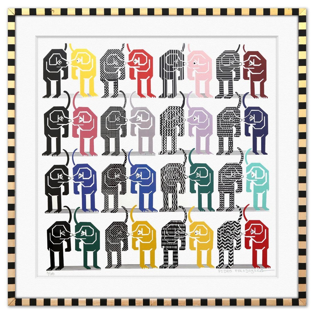 Pedro Friedeberg- Screenprint "Perros" (1 of 3)