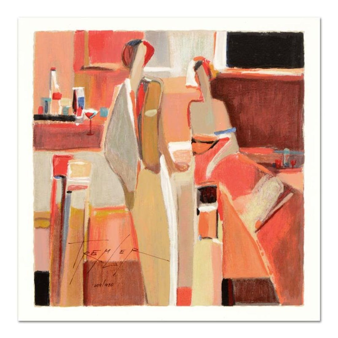 Yuri Tremler, "A New Adventure" Limited Edition Serigraph by Yuri Tremler, Numbered and Hand Signed: A New Adventure is a limited edition serigraph on paper, numbered and hand signed by Yuri Tremler. Includes Certificate of Authenticity. Measures approx. 13" x 13.5" (border), 11.5" x 12" (image). Ref