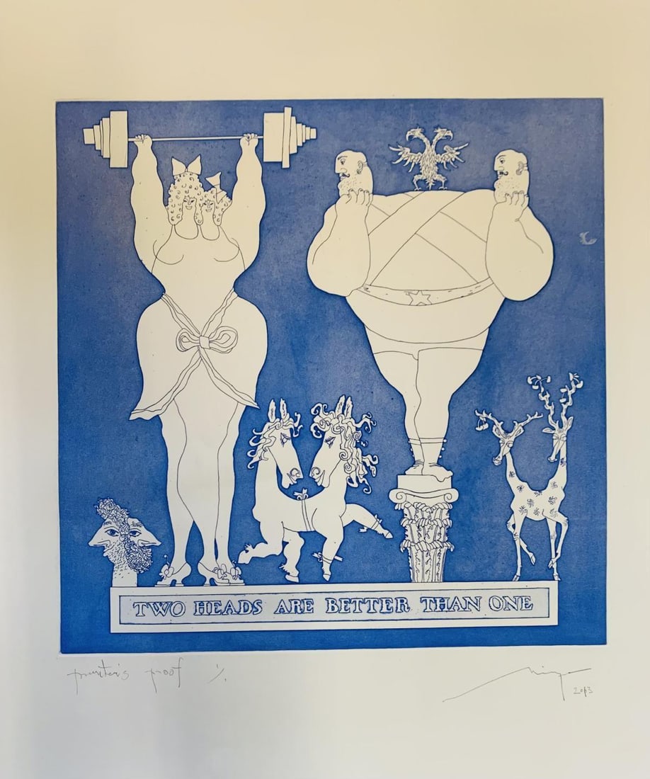 Mikhail Maofis (Mayofis)- Etching on paper: Artist: Mikhail Maofis (Mayofis). Medium: Etching on paper. Size: 24" x 30". Signature: Hand signed and numbered. Reference#: 24996.