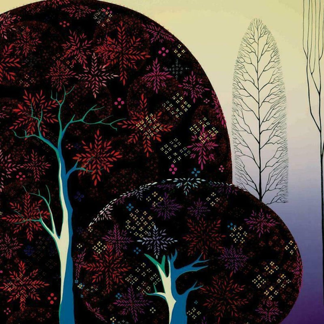 Eyvind Earle (1916-2000), "A Tree Poem" Limited Edition Serigraph on Paper; Numbered & Hand Signed; - 2