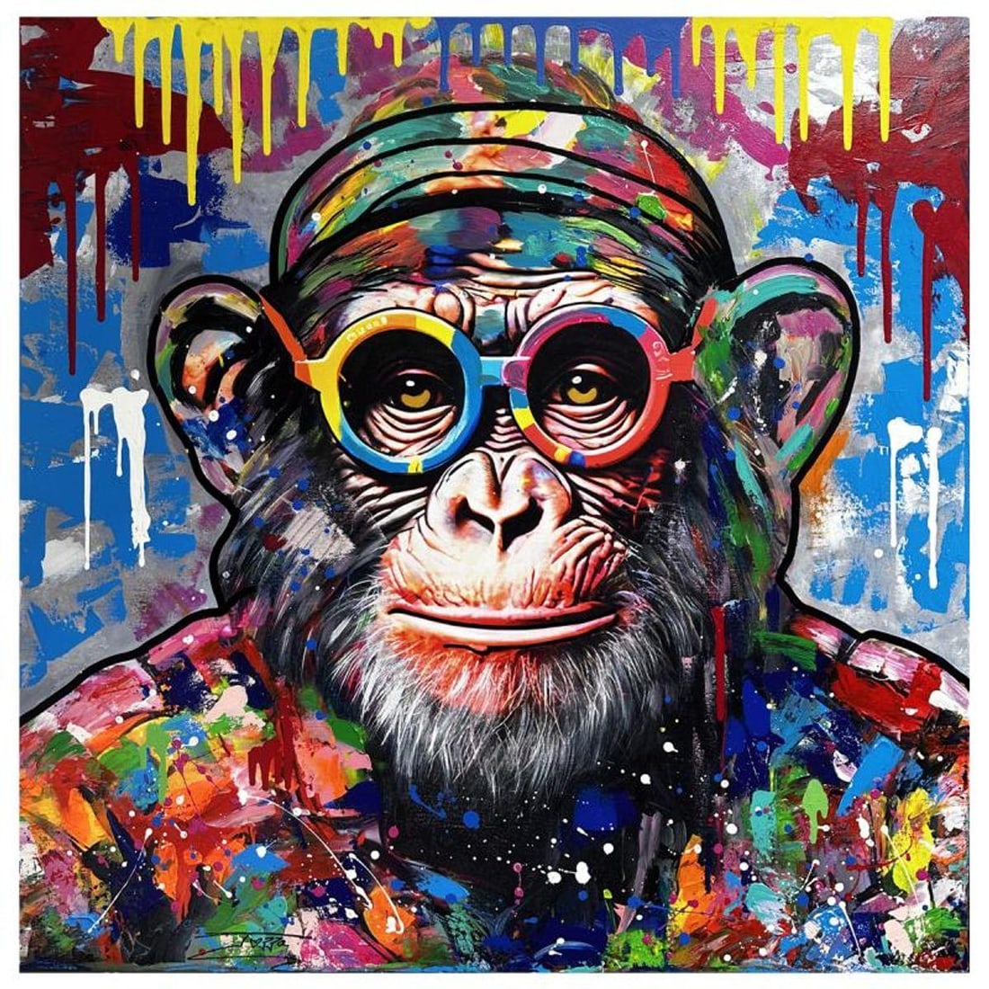 Jozza, "Cool Day" Unique Mixed Media on Canvas, Hand Signed with Letter of Authenticity. (1 of 1)