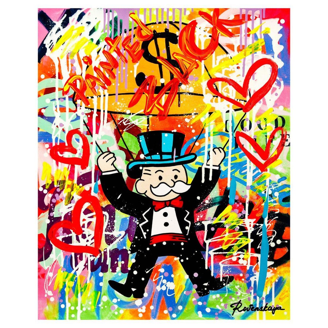 Nastya Rovenskaya- Mixed Media on Canvas "Dream Big" (1 of 2)