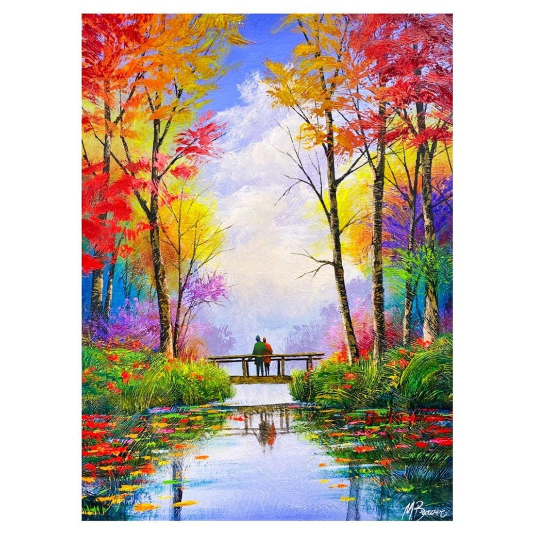 Mark Braver, Original Acrylic Painting on Canvas, Hand Signed with Letter of Authenticity.: This is an original acrylic painting on canvas by Mark Braver, hand signed by the artist. Includes Letter of Authenticity. Measures approx. 24" x 18" (image).