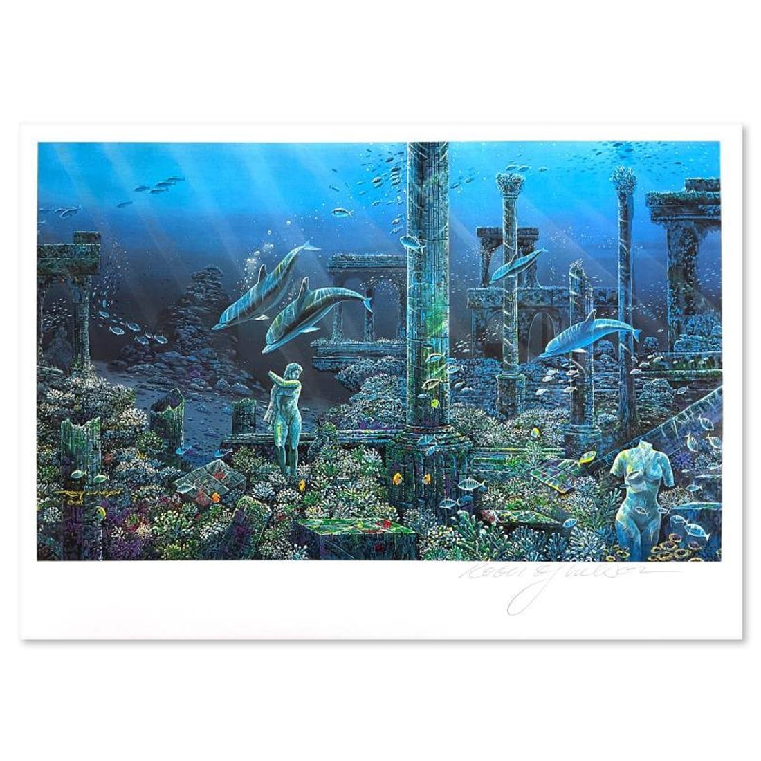 Robert Lyn Nelson, "Athenian Odyssey" Limited Edition Mixed Media, Numbered and Hand Signed with (1 of 2)