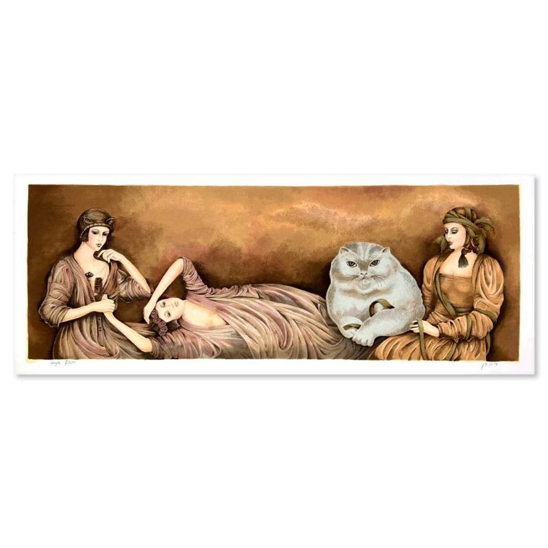 Haya Ran, "The White Cat" Hand Signed, Numbered Limited Edition with Letter of Authenticity. (1 of 1)