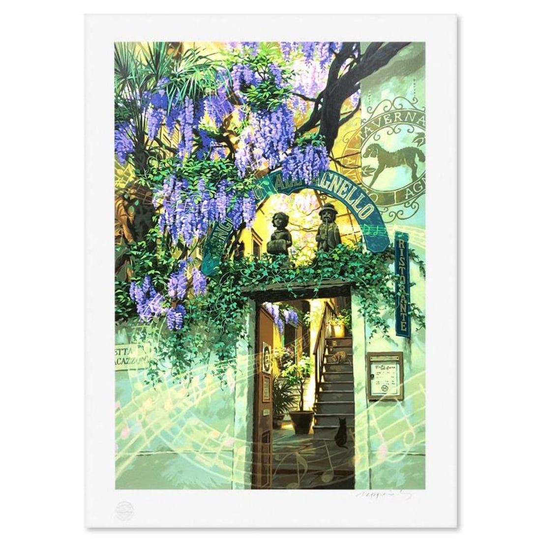 Teppei Sasakura, "Glicine" Limited Edition Printers Proof, Numbered and Hand Signed with Letter of (1 of 2)