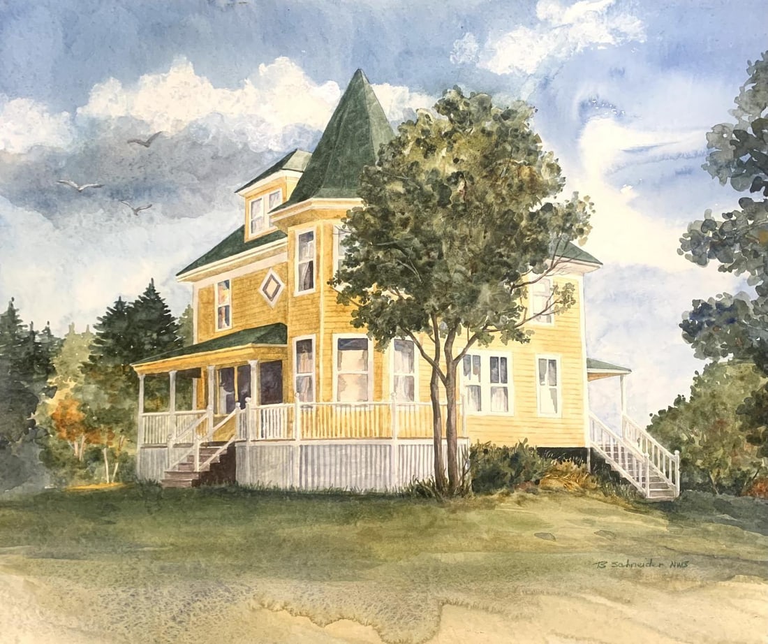 B. Shneider- Original watercolor on paper (1 of 2)