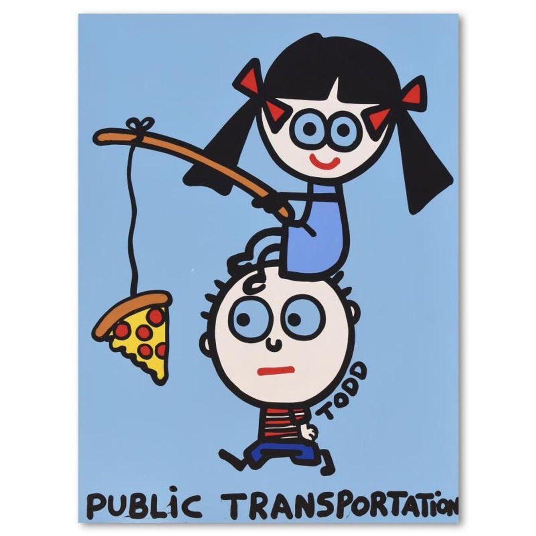 Todd Goldman, "Public Transportation" Original Acrylic Painting on Gallery Wrapped Canvas (36" x (1 of 2)