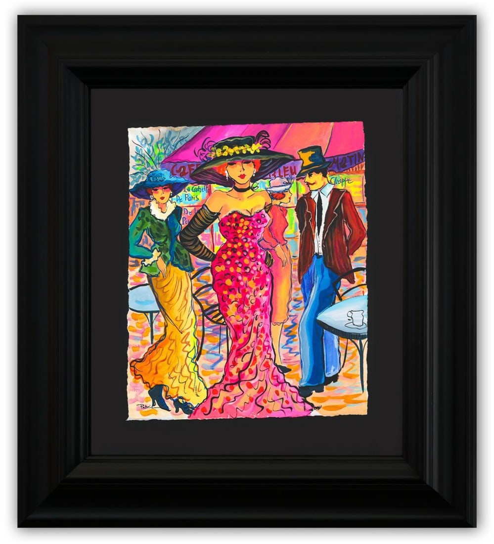 Patricia Govezensky- Original Watercolor "Fiesta": Artist: Patricia Govezensky. Medium: Original Watercolor. Title: Fiesta. Size: 14" x 11". Measures approx. 24" x 22" (framed). Signature: Hand Signed by the artist. Certificate of Authenticity: From t