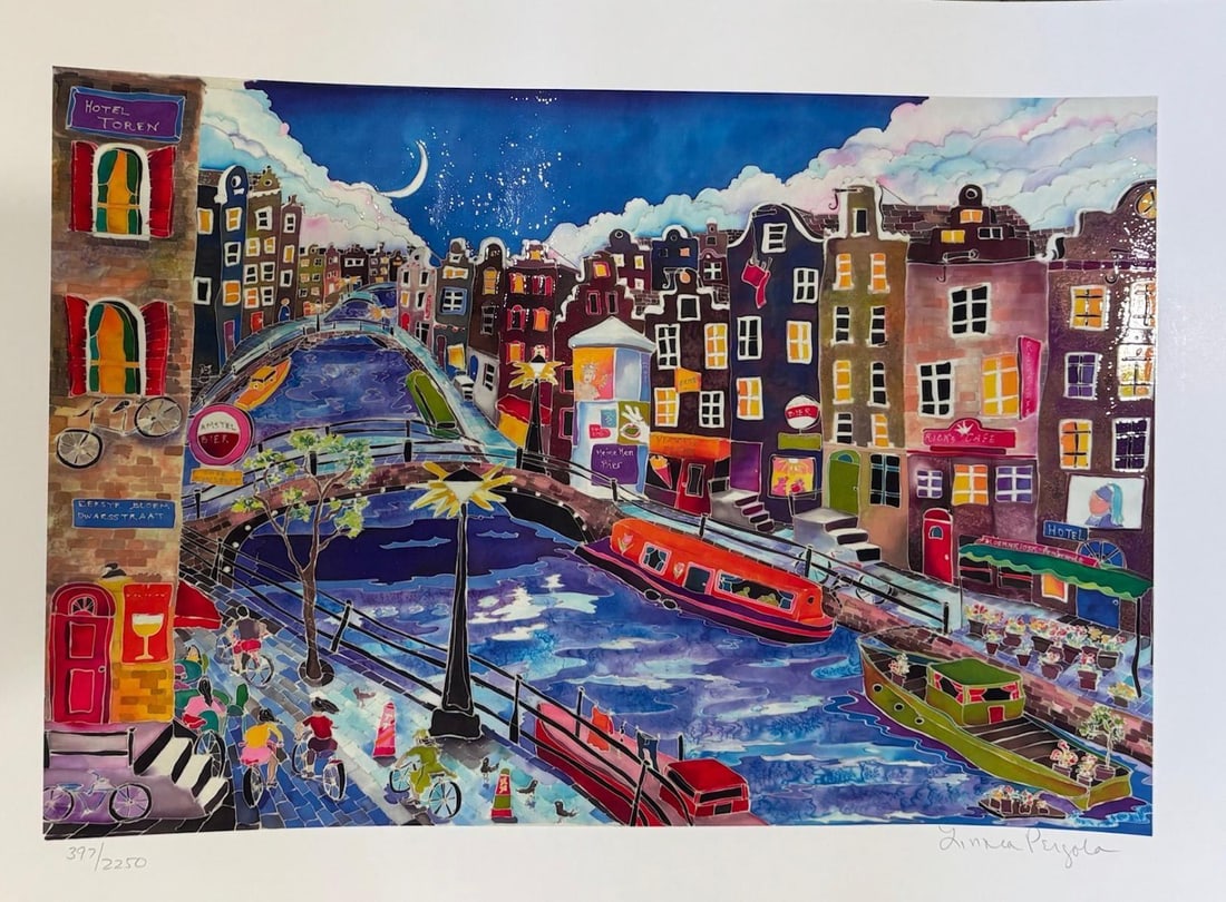 Lienna Pergola- Lithograph on paper: Artist: Lienna Pergola. Medium: Lithograph on paper. Size: 16" x 12". Signature: Signed and numbered. Reference#: 25212.