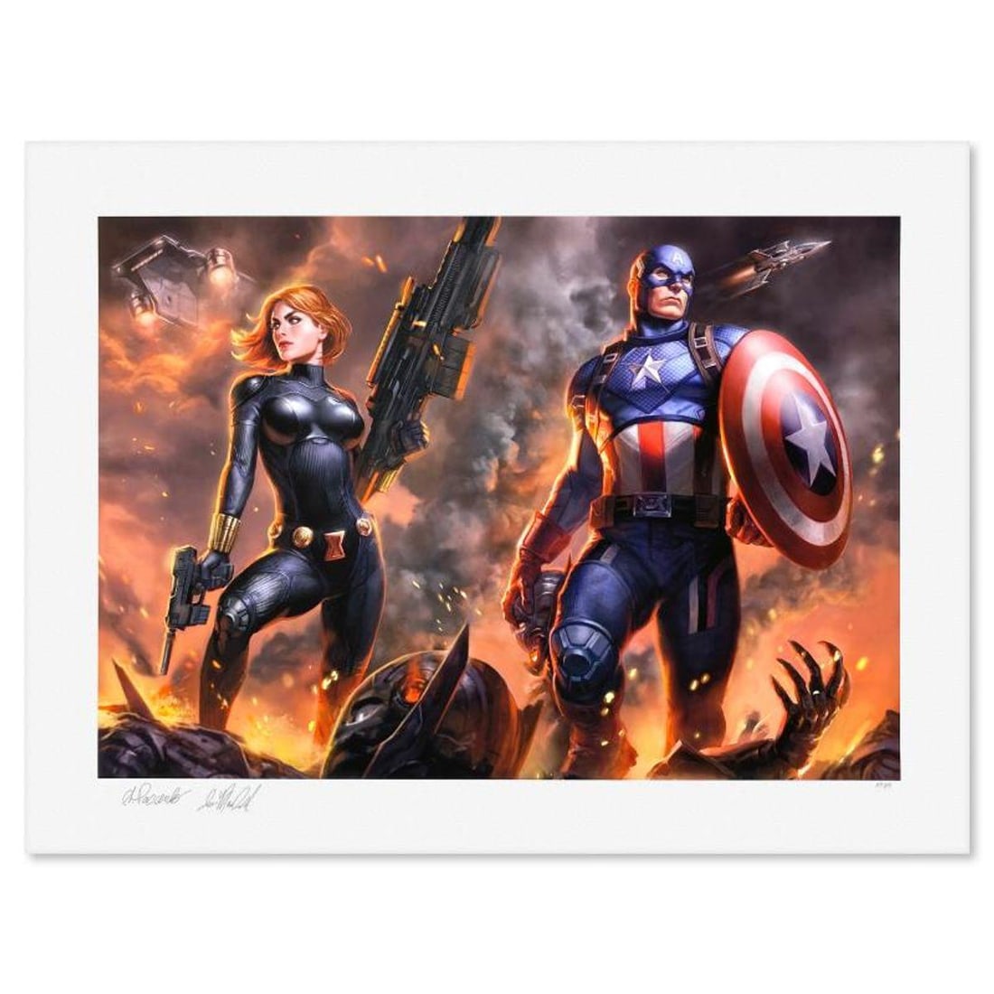Marvel Comics, Alex Pascenko & Ian MacDonald, "Captain America and Black Widow" Limited Edition, PP (1 of 2)