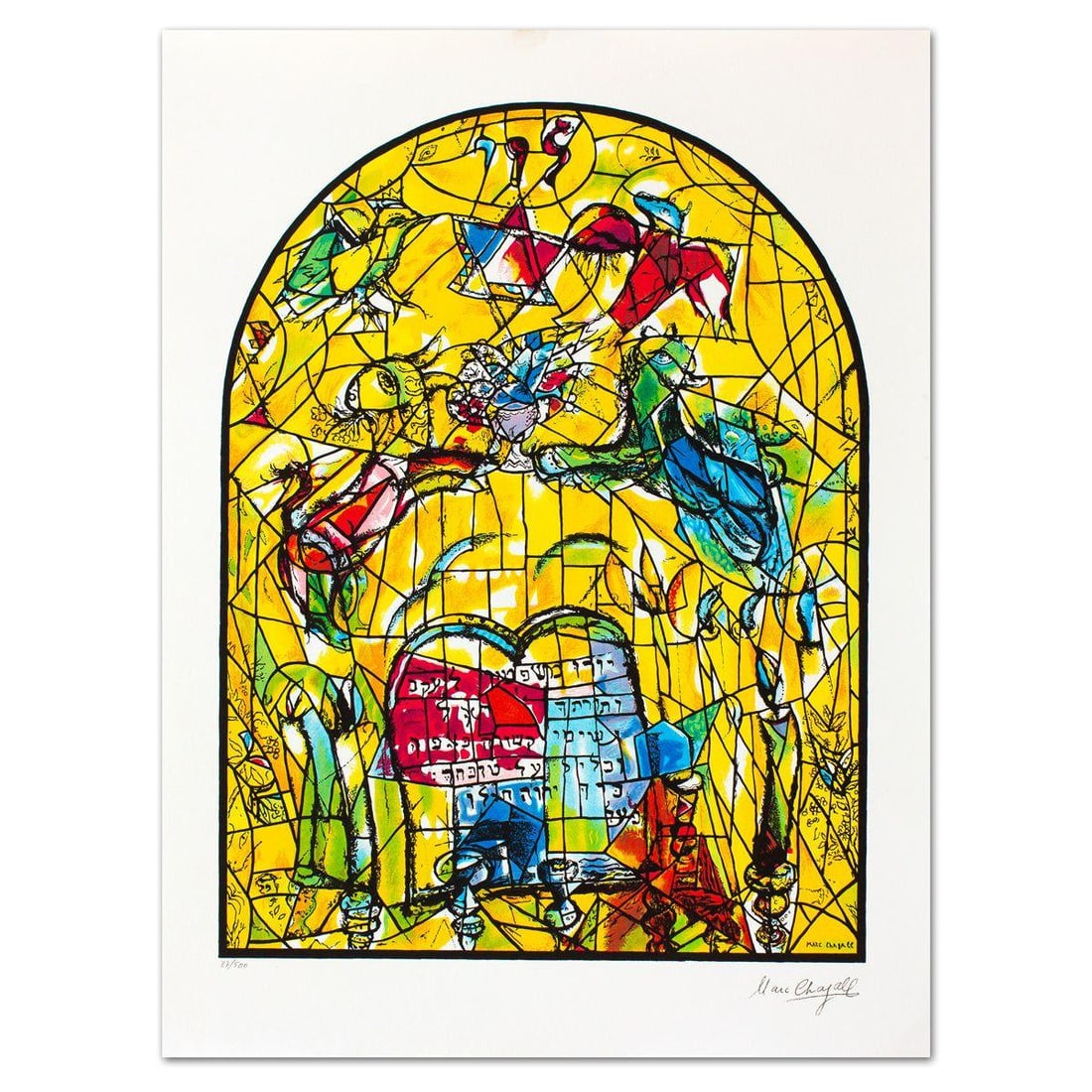 Marc Chagall- Serigraph "Levi": Artist: Marc Chagall. Medium: Serigraph. Title: Levi. Size: 33" x 25". Signature: Stamp signed and numbered. Certificate of Authenticity: Is included. Additional: Authrorized by the Chagall Estate and