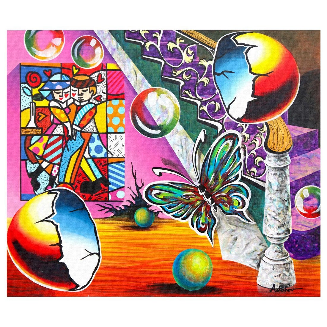 Alexander Astahov- Original Oil on Canvas "Cosmic Reflections" (1 of 2)