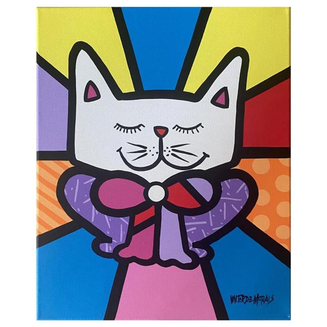 Valter Morais, Original Acrylic Painting on Canvas, Hand Signed with Letter of Authenticity.: This is an original acrylic painting on stretched canvas by Valter Morais, hand signed by the artist. Includes Letter of Authenticity. Measures approx. 16" x 20" (image).