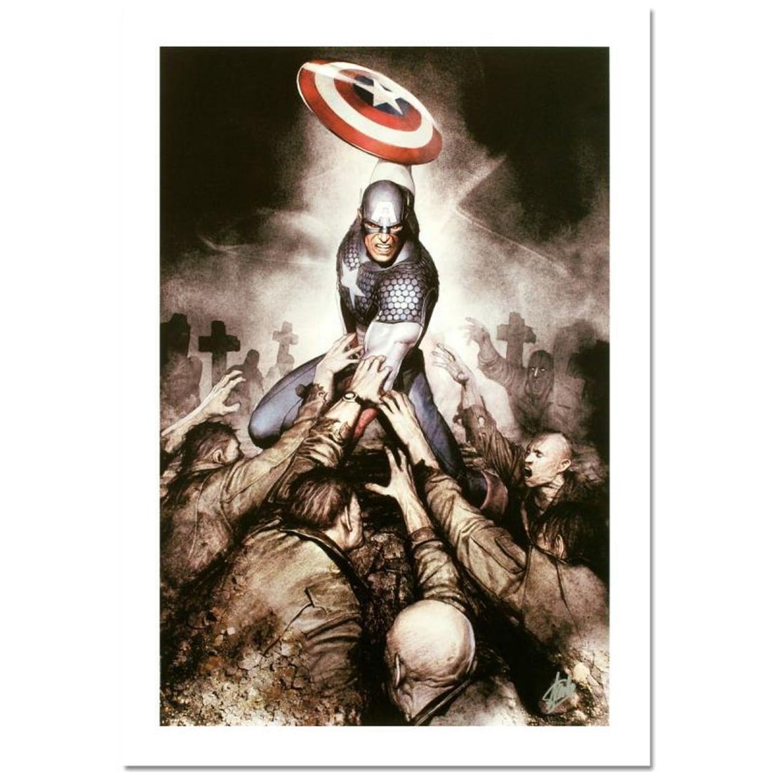Stan Lee Signed, Marvel Comics "Hail Hydra #4" Limited Edition Canvas, Numbered 4/10 with: "Hail Hydra #4" is a limited edition giclee on canvas with art by Adi Granov. Officially licensed by Marvel, this piece is numbered 4/10 and hand signed by creative legend Stan Lee (1922-2018). The pi