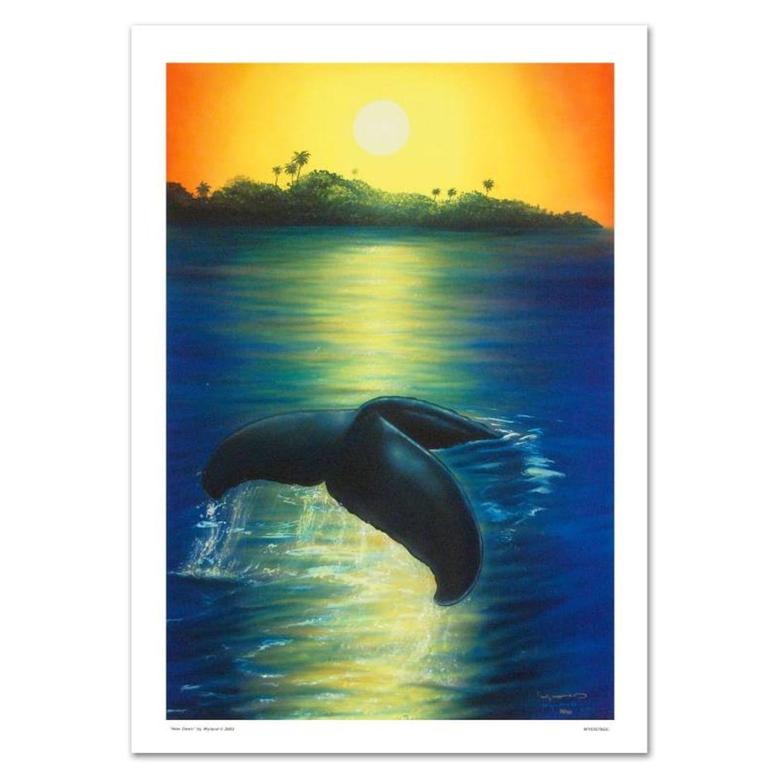 New Dawn Limited Edition Giclee on Canvas by renowned artist WYLAND, Numbered and Hand Signed with: Wyland's true love for nature is so clearly conveyed in each of his brilliantly detailed works. "New Dawn" is a limited edition giclee on canvas, numbered and hand signed by Wyland! Includes Certifica