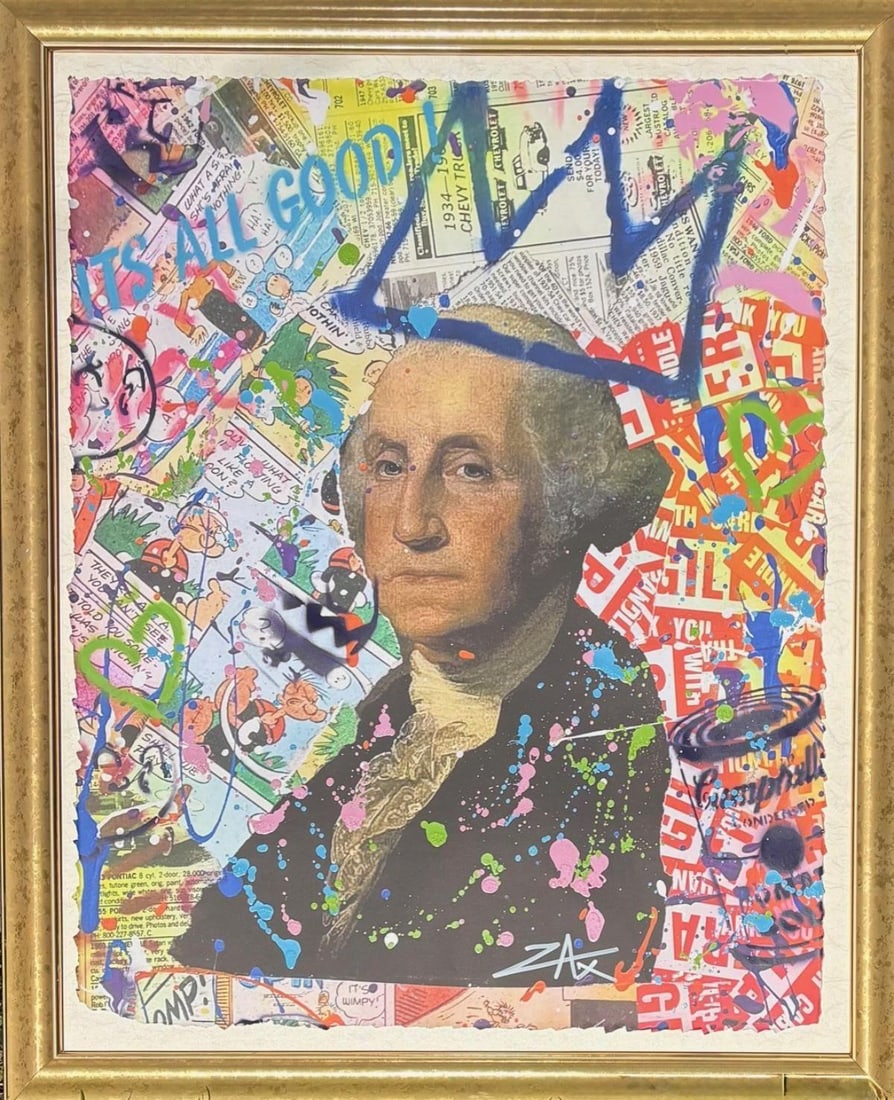 E.M ZAX- 1/1 unique on paper: Artist: E.M ZAX. Medium: 1/1 unique on paper. Measures approx. 26" x 36" (framed). Signature: Hand signed by the artist. Reference#: 33370.