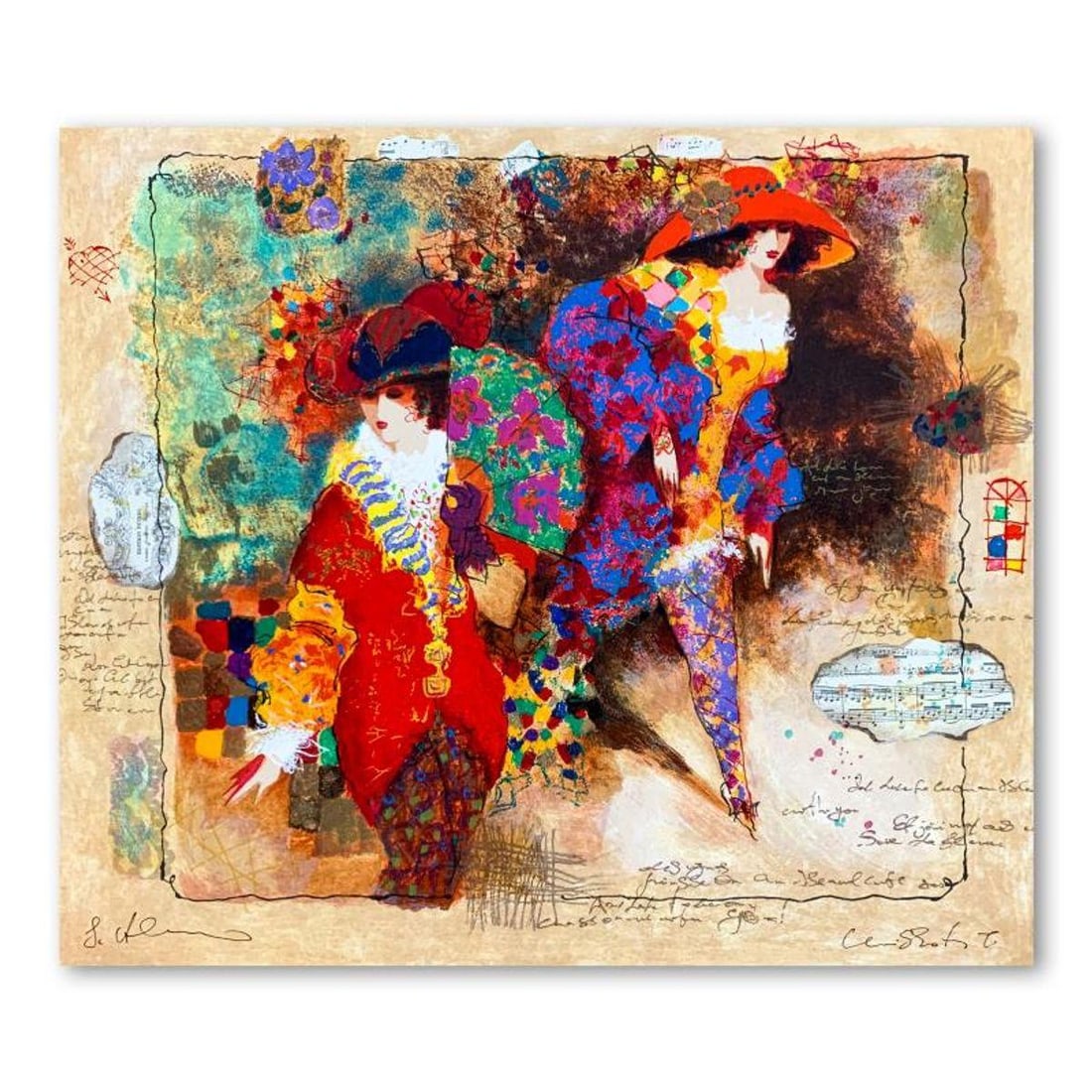 Alexander Galtchansky (1959-2008) and Tanya Wissotzky (1959-2006), "Passing Thought" Hand Signed: Passing Thought is a limited edition serigraph on deckle edged paper by Alexander Galtchansky (1959-2008) and Tanya Wissotzky (1959-2006). It is numbered and hand signed and includes a letter of authe