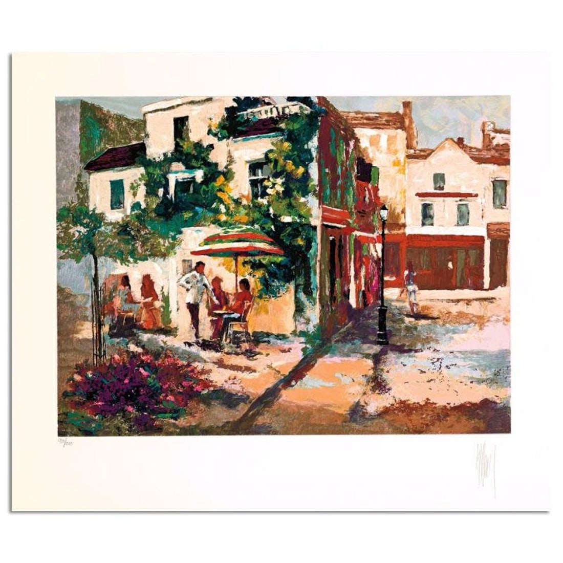 Mark King (1931-2014), "Montmartre" Hand Signed Limited Edition Serigraph with Letter of: Montmartre is a limited edition serigraph on paper by Mark King (1931-2014). Hand signed and numbered, this piece comes with a letter of authenticity and measures approximately 15" x 20" (image). Refe