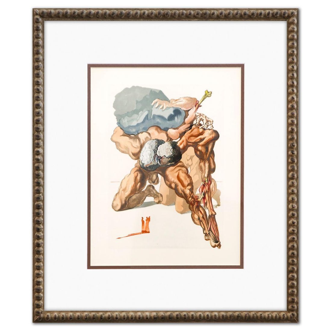 Salvador Dali- Original Color Woodcut on B.F.K. Rives Paper "Purgatory 11" (1 of 2)