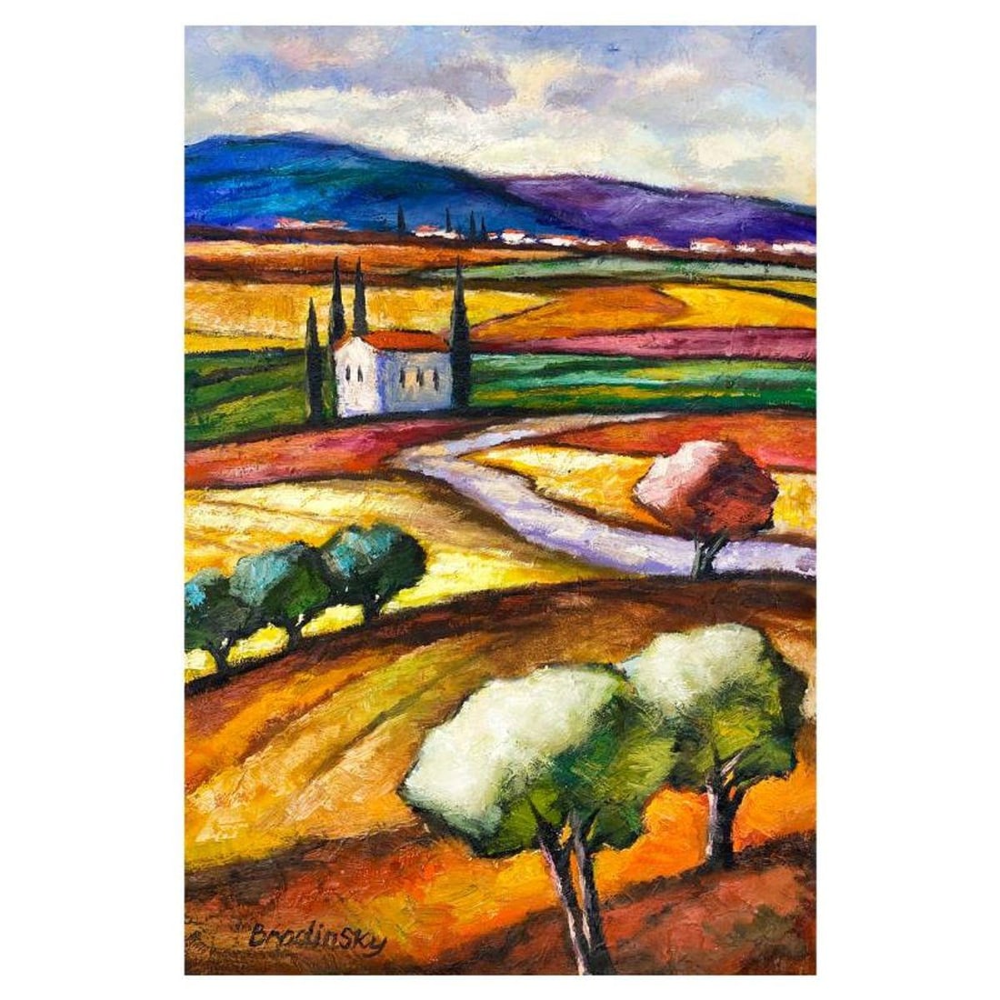 Slava Brodinsky, Original Oil Painting on Canvas, Hand Signed with Letter of Authenticity.: This is an original oil painting on canvas by Slava Brodinsky, hand signed by the artist. Includes Letter of Authenticity. Measures approx. 36" x 24" (image).