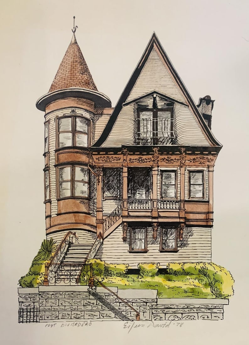 Eileen David- Watercolor monoprint on paper (1 of 1)