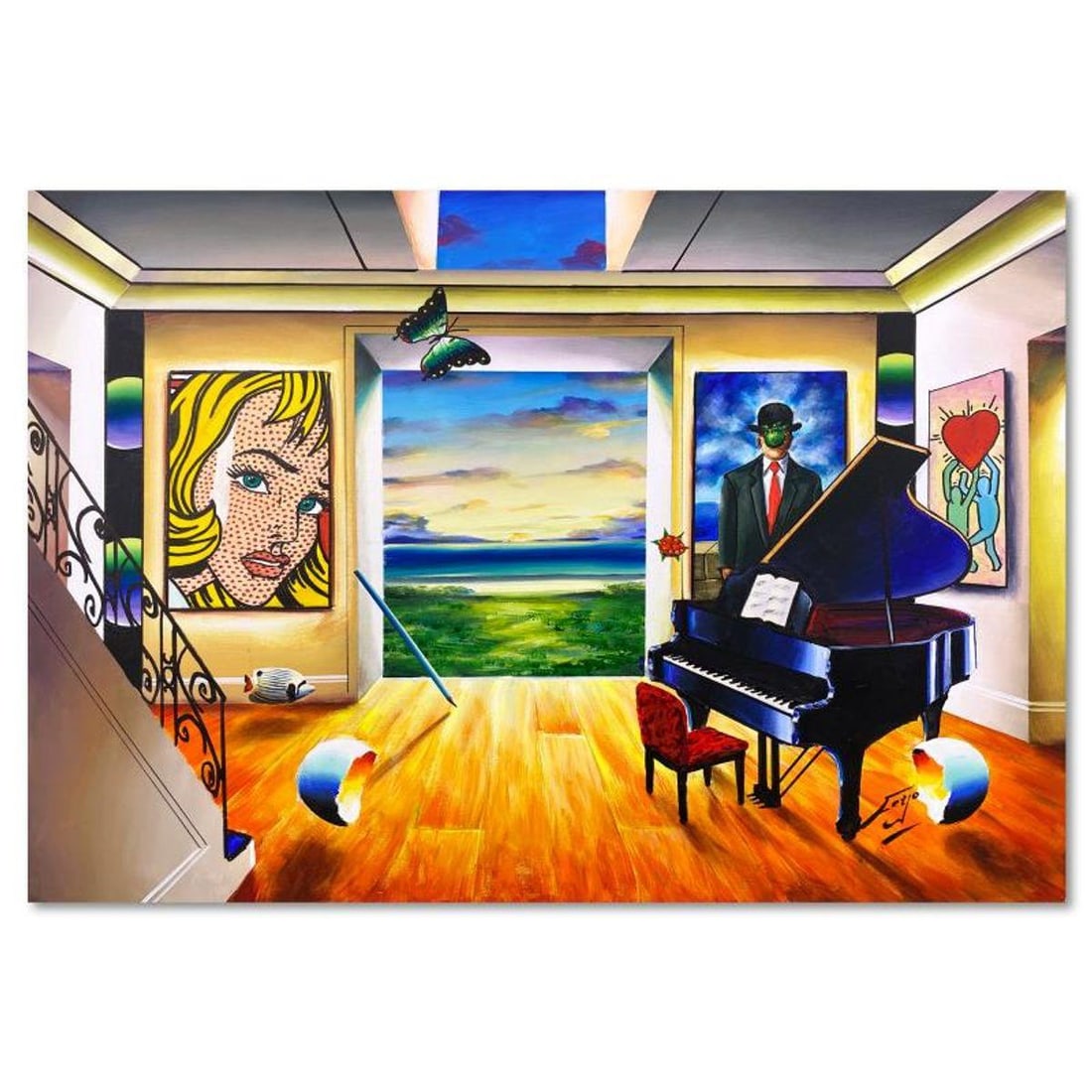 Ferjo, Original Acrylic Painting on Canvas, Hand Signed with Letter of Authenticity (1 of 2)