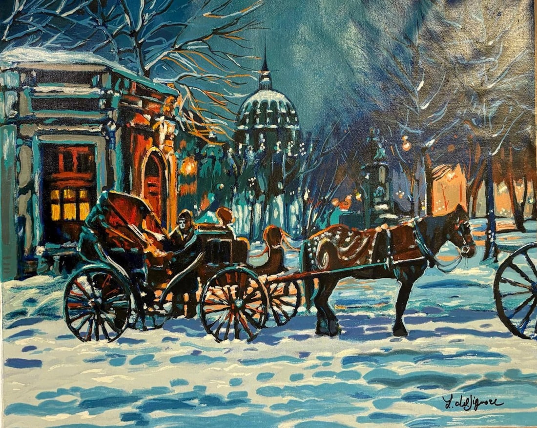 L Del Signore- Serigraph on canvas: Artist: L Del Signore. Medium: Serigraph on canvas. Size: 20" x 26". Signature: Signed and numbered. Reference#: 25196.