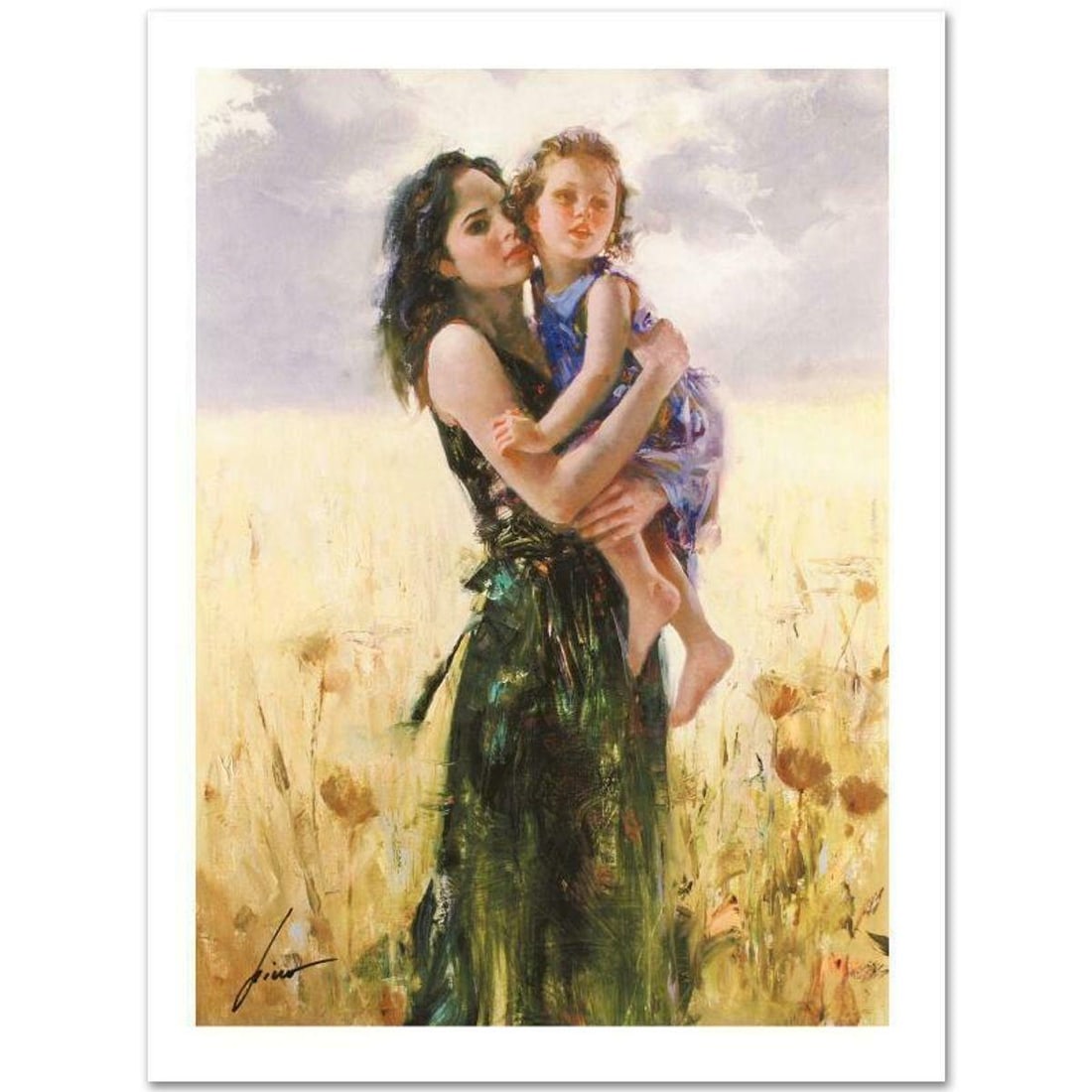 Pino (1939-2010), "Close to My Heart" Hand Signed Limited Edition with Certificate of Authenticity.: Close to My Heart is a limited edition giclee on paper by Pino (1939-2010), numbered and hand signed by the artist. Includes Certificate of Authenticity. Measures approximately 20" x 15" (image). Refe