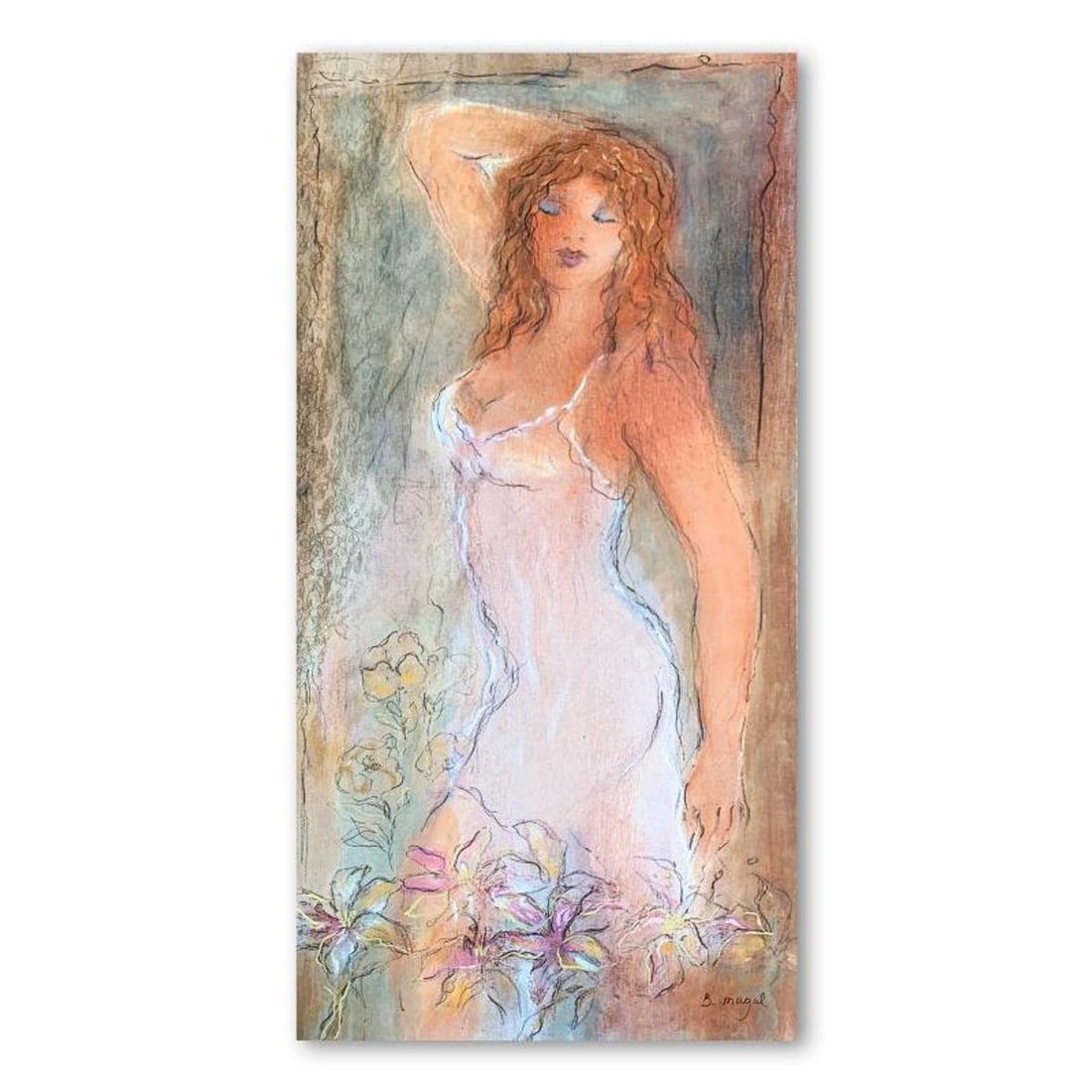 Batia Magal, "Heavenly Morning" Hand Signed Limited Edition Serigraph on Paper with Letter of (1 of 2)