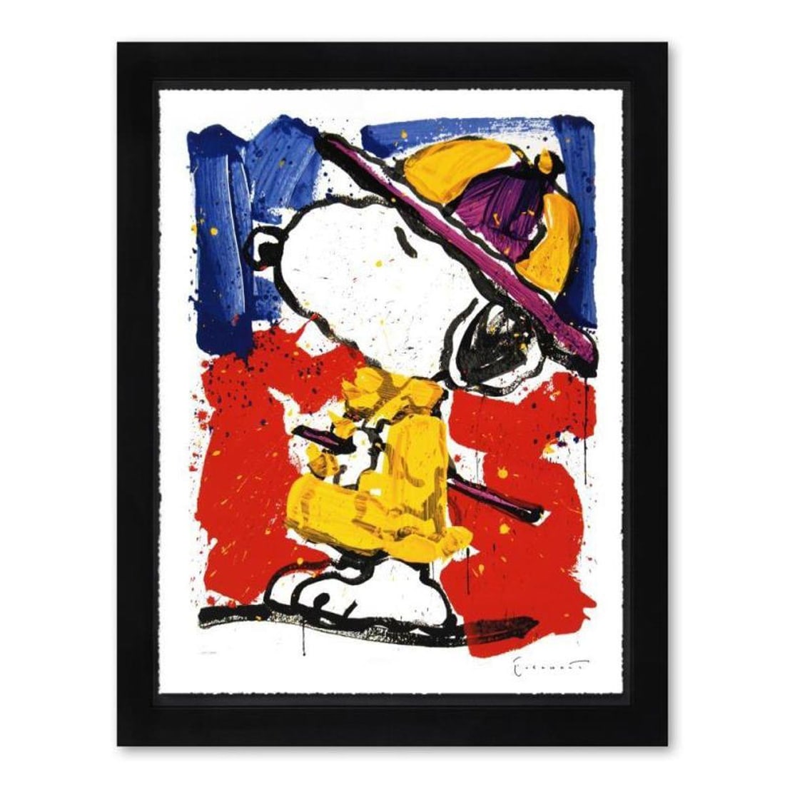 Tom Everhart, "Prada Puss" Framed Limited Edition Hand Pulled Original Lithograph. Hand Signed, with: Prada Puss is a limited edition hand pulled original lithograph on museum quality deckle-edge paper by Tom Everhart. The piece is numbered, and hand signed by the artist. This is one of the final Ever