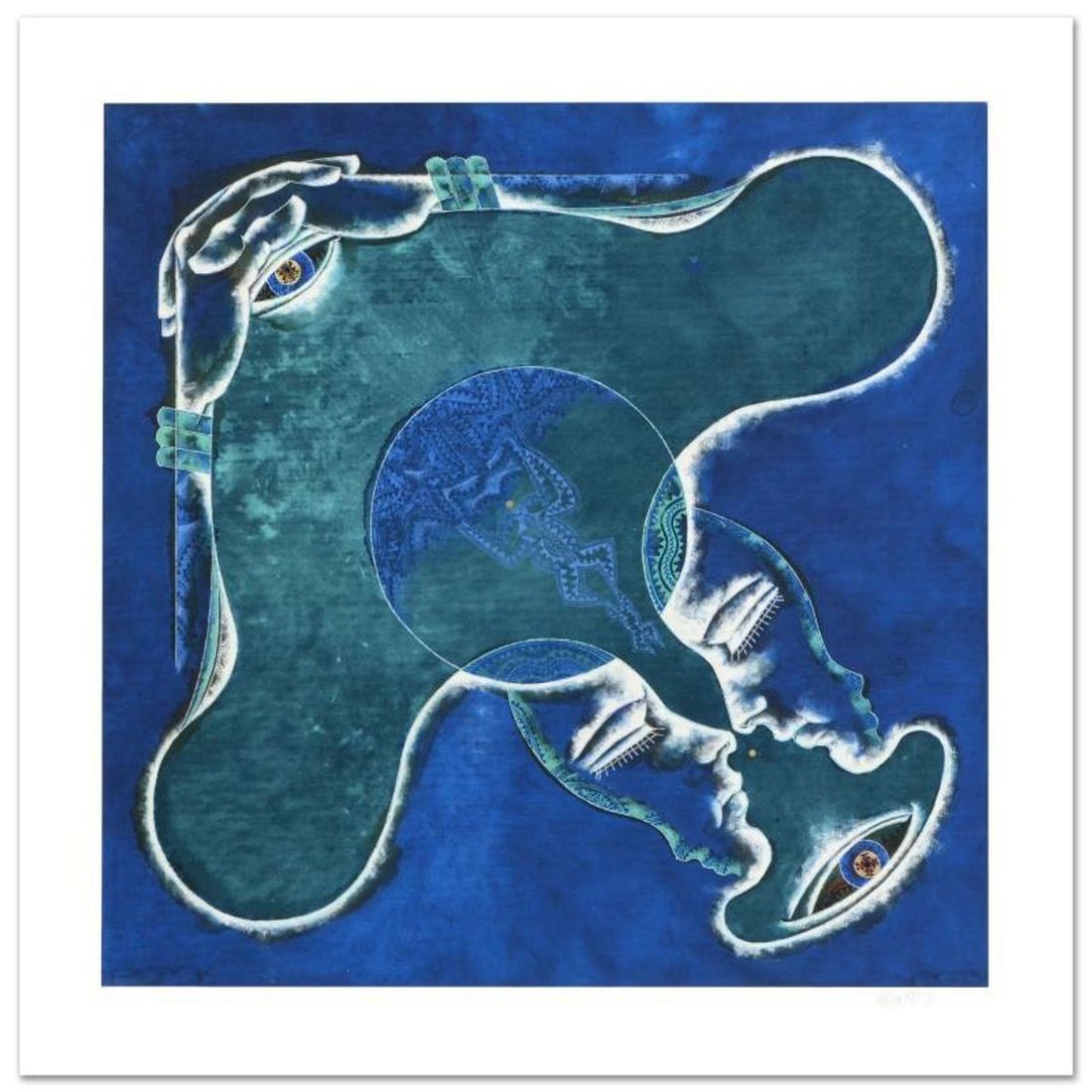 Lu Hong, "Gemini" Limited Edition Giclee, Numbered and Hand Signed with COA.: The zodiac is a phenomenological study, formed by coordination between 12 specific constellations in space and birth of one specific human being in time, contrasting 12 signs that guide the meditation