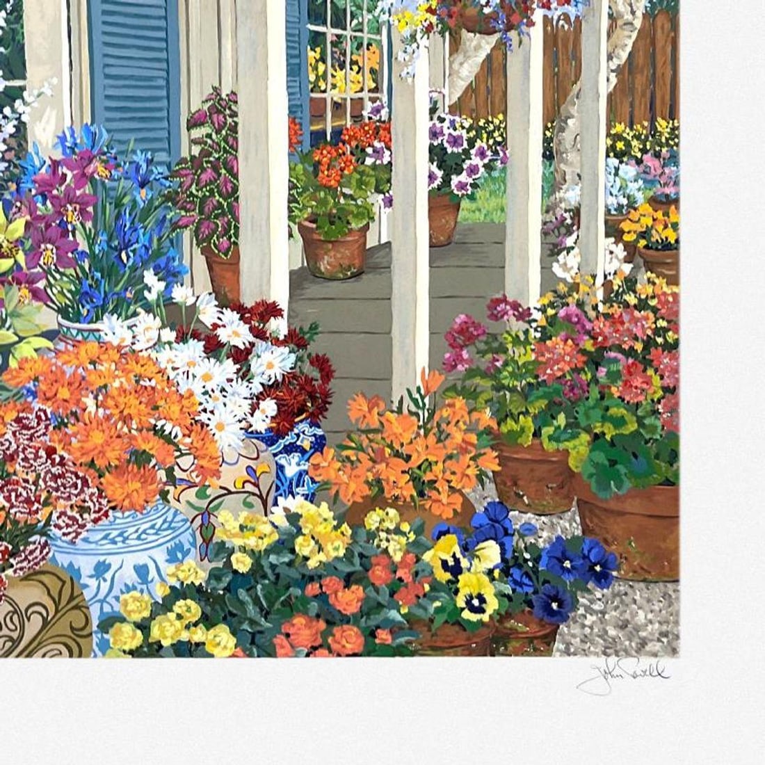 John Powell, "Jolain's Flowers" Limited Edition Printer's Proof Serigraph, Numbered and Hand Signed - 2