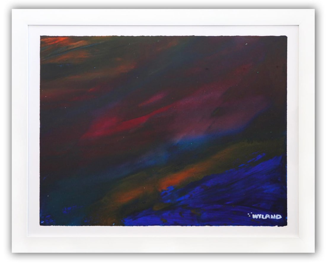 Wyland- Original Watercolor Painting on Deckle Edge Paper "Abstract": Artist: Wyland. Medium: Original Watercolor Painting on Deckle Edge Paper. Title: Abstract. Size: 22" x 30". Measures approx. 29" x 36" (framed). Signature: Hand Signed by the artist. Certificate of A