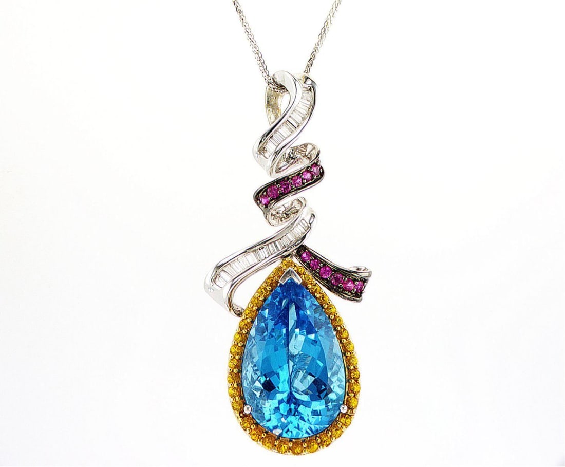 18kt White Gold 0.58ctw Diamond Pendant (1 of 2)