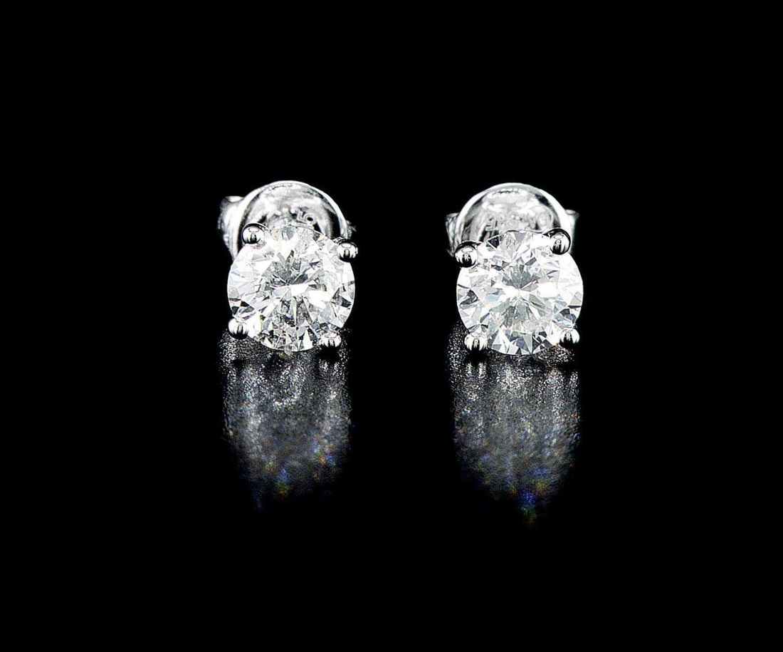 14kt White Gold 1.47ctw Diamond Earrings (1 of 2)