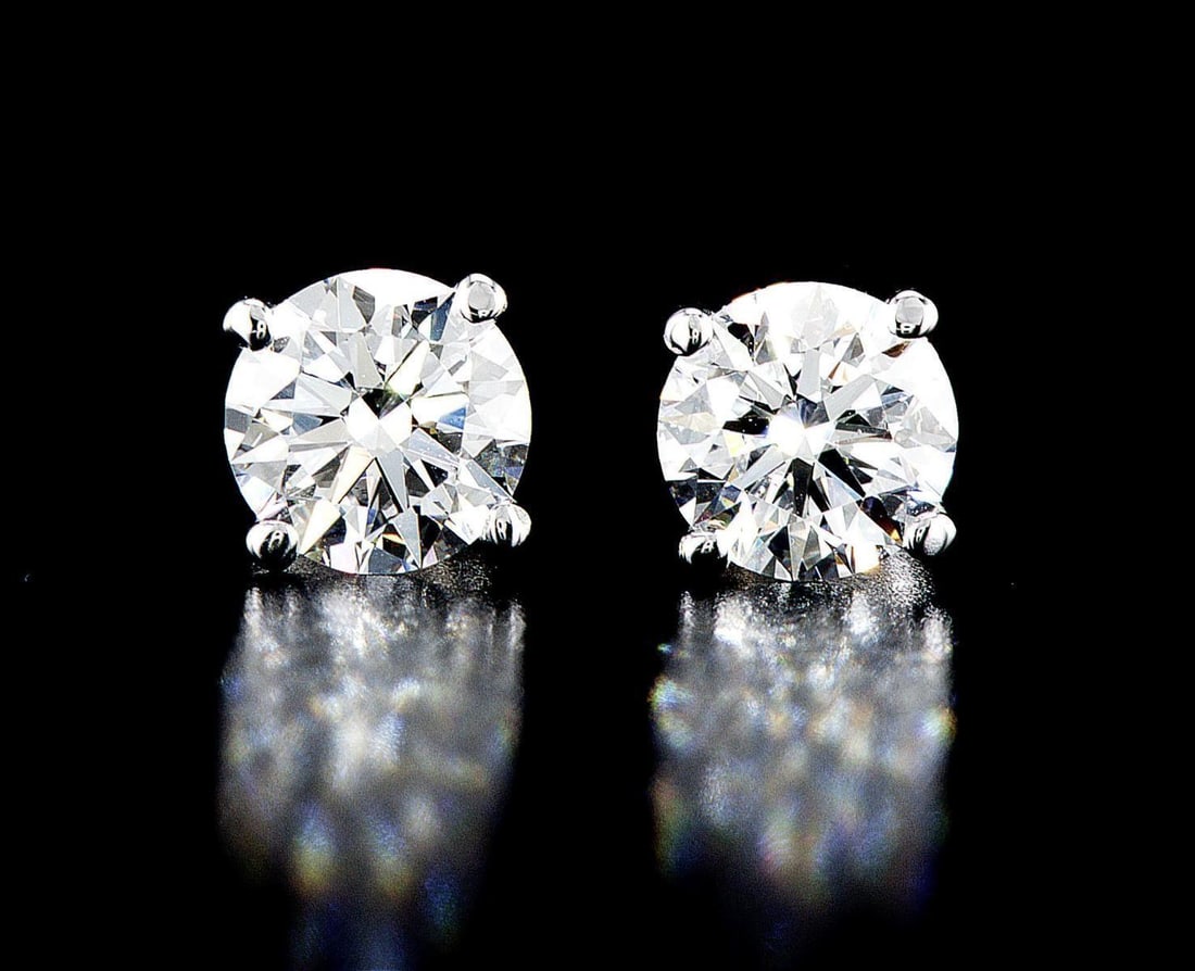 14kt White Gold 3.04ctw Diamond Earrings (1 of 2)