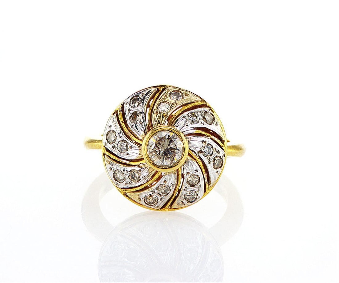18kt Yellow Gold 0.92ctw Diamond Ring (1 of 2)