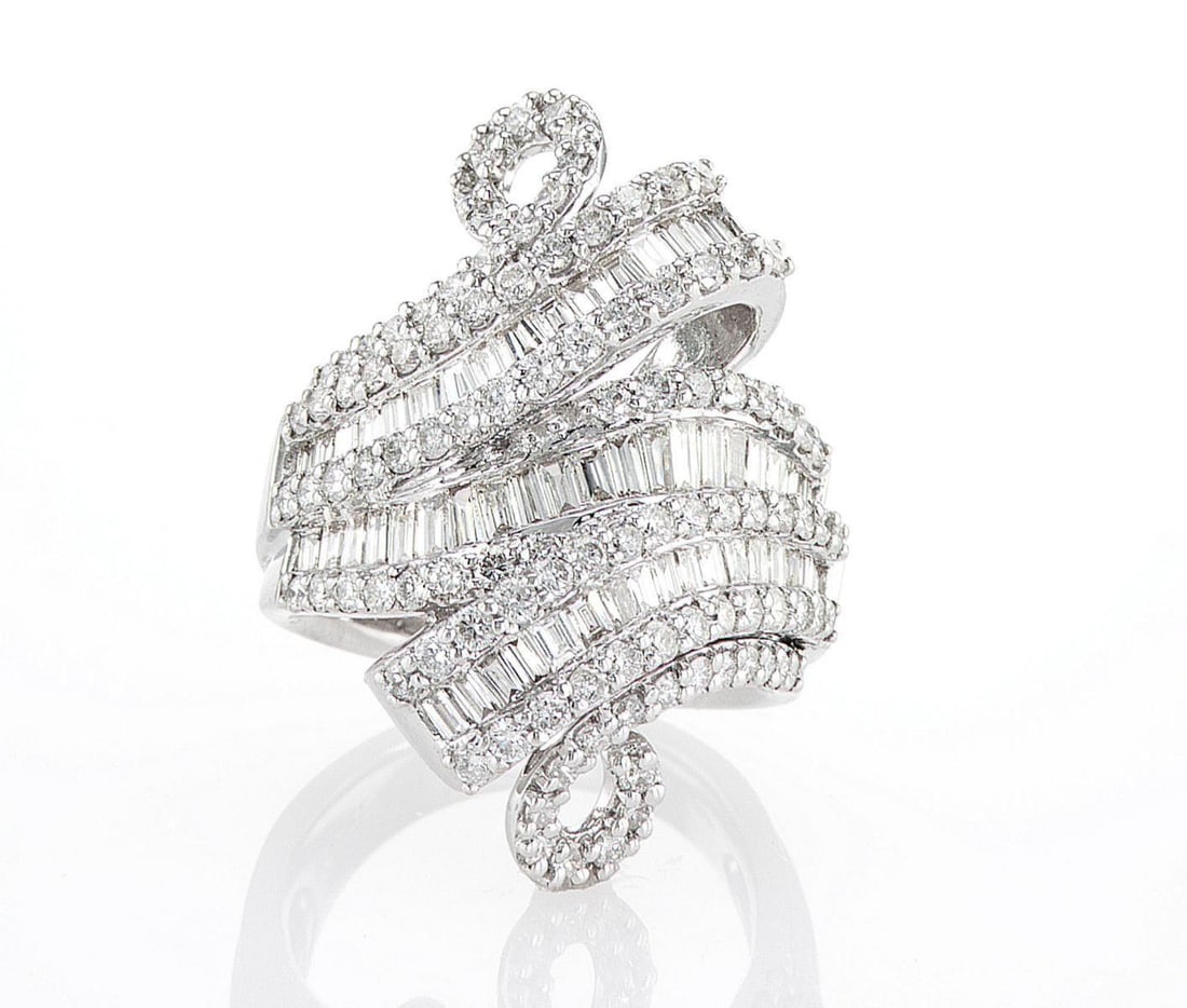 18kt White Gold 3.36ctw Diamond Ring (1 of 2)